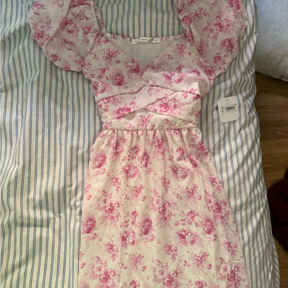 Altar'd State Pink Floral Casual Dress